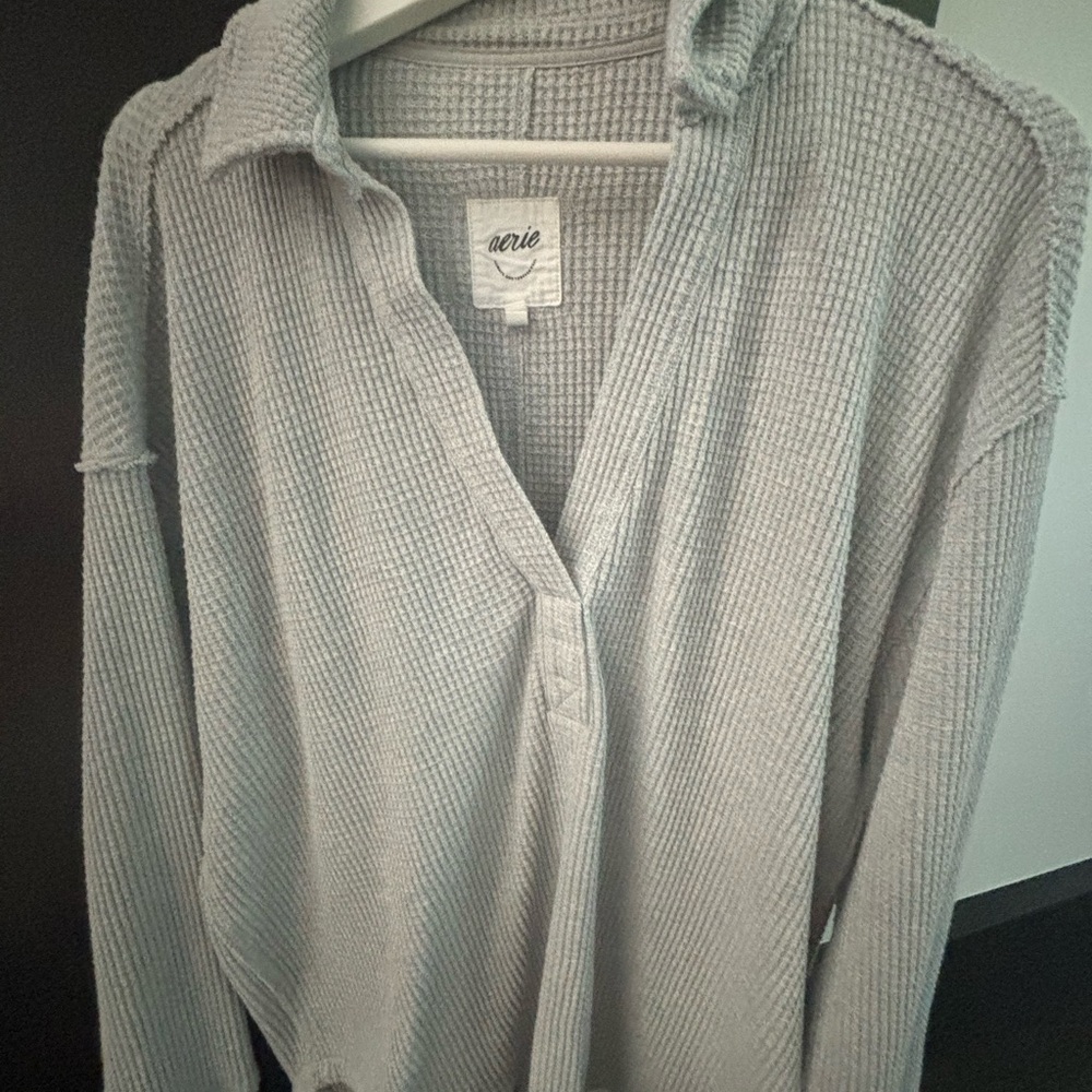 Aerie LumberJane Waffle Shirt